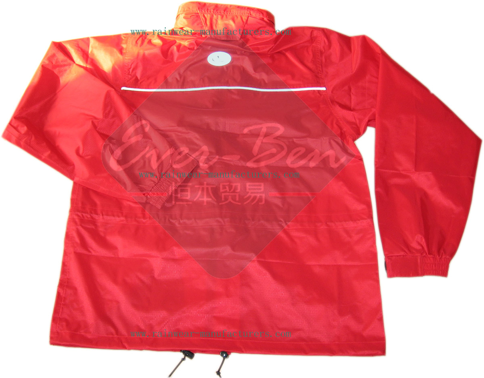 Red nylon rain gear-motorcycle jackets-breathable cycling jacket